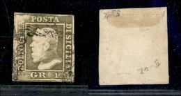 10235 SICILIA - 1859 - 1 Grano Oliva Grigiastro (4) Usato (300) - Other & Unclassified