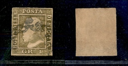 10238 SICILIA - 1859 - 1 Grano Oliva (4d) Usato (300) - Sonstige & Ohne Zuordnung