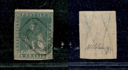 10297 TOSCANA - 1857 - 4 Crazie Verde (14) Ottimi Margini - Usato (275) - Other & Unclassified