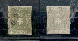 10310 TOSCANA - GOVERNO PROVVISORIO - 1860 - 5 Cent Verde Oliva Giallastro (18b) Usato (400) - Other & Unclassified