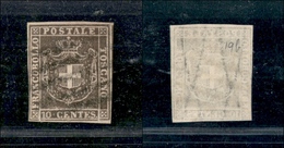 10325 TOSCANA - GOVERNO PROVVISORIO - 1860 - 10 Cent Bruno Scuro (19b) Usato (100) - Sonstige & Ohne Zuordnung