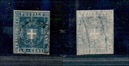 10334 TOSCANA - GOVERNO PROVVISORIO - 1860 - 20 Cent Azzurro Cupo (20d) Ottimi Margini - Usato (325) - Sonstige & Ohne Zuordnung