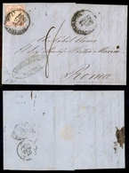 10350 REGNO - 5 Grana (21b/c Napoli) Appena Corto Nell'angolo Inferiore Sinistro - Isolato Su Lettera Da Napoli A Roma   - Other & Unclassified