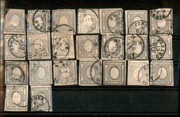 10351 REGNO - 1861 - 1 Cent (19) - Cartoncino Con 22 Pezzi Di Colori Diversi - Da Esaminare - Autres & Non Classés