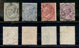 10378 REGNO - 1863 - De La Rue (L16+L18+L20+L21) - 4 Valori Della Serie - Usati (120) - Sonstige & Ohne Zuordnung