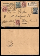10424 REGNO - 15 Cent V.E.III (80) + Leoni 5 + 10 Cent (81/82) Su Raccomandata Da Parma 22.2.1908 Per Vienna - Sonstige & Ohne Zuordnung