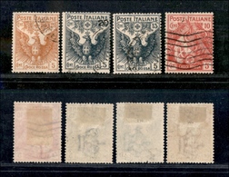 10442 REGNO - 1915/1916 - Croce Rossa (102/105) - Serie Completa Di 4 Valori - Usati (165) - Autres & Non Classés