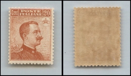 10446 REGNO - 1916 - 20 Cent Michetti (107) Nuovo Con Gomma Originale Integra (200) - Autres & Non Classés