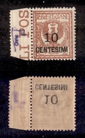 10472 REGNO - 1923/1927 - 10 Cent Su 2 Cent Floreale (138zc) - Decalco Della Soprastampa - Bordo Di Foglio - Gomma Integ - Autres & Non Classés