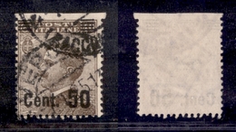 10475 REGNO - 1923/1927 - 50 Cent Su 40 Cent Michetti (139t) - Non Dentellato In Alto - Usato (400) - Autres & Non Classés