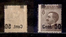 10478 REGNO - 1923/1927 - 50 Cent Su 40 Cent Michetti (139zc) - Decalco Della Soprastampa Spostato - Non Catalogato - Go - Autres & Non Classés