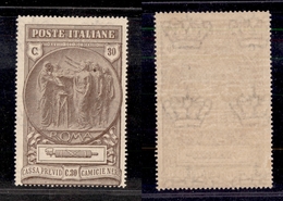 10485 REGNO - 1923 - 30 Cent Camice Nere (147) - Gomma Integra (100) - Autres & Non Classés