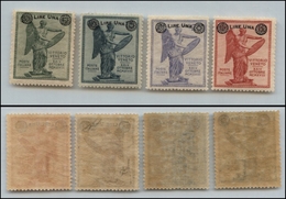 10494 REGNO - 1924 - Soprastampati (158/161) - Serie Completa - 4 Valori Nuovi - Gomma Integra (250) - Autres & Non Classés