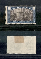 10501 REGNO - 1924 - 1 Lira + 50 Azzurro Anno Santo (173) - Usato (50) - Other & Unclassified