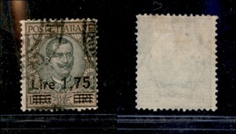 10504 REGNO - 1924/1925 - 1,75 Lire Su 10 Lire Floreale (182) - Usato (50) - Autres & Non Classés