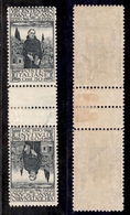 10513 REGNO - 1926 - 30 Cent S. Francesco (198n) - Coppia Verticale Tete Beche - Dent.11 - Gomma Integra - Linguella Al  - Autres & Non Classés