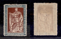 10530 REGNO - 1928 - 30 Cent Filiberto (232) Dent.13 1/2 - Ottimamente Centrato - Nuovo Con Gomma - Other & Unclassified