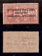 10593 REGNO - P. AEREA  - 1917 - 25 Cent Torino Roma (1-Aerea) - Nuovo Con Gomma (35) - Autres & Non Classés