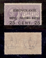 10596 REGNO - P. AEREA  - 1917 - 25 Cent Su 40 Cent Idrovolante (2-Aerea) - Gomma Integra (75) - Autres & Non Classés