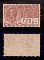 10600 REGNO - P. AEREA  - 1928 - 50 Cent Posta Aerea (2A) - Ottima Centratura - Gomma Integra (180) - Sonstige & Ohne Zuordnung