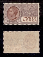 10602 REGNO - P. AEREA  - 1928 - 80 Cent Posta Aerea (3A) - Ottima Centratura - Gomma Integra (337) - Sonstige & Ohne Zuordnung