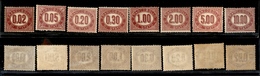 10635 REGNO - SERVIZI - 1875 - Servizio (1/8) Serie Completa 8 Valori - Gomma Integra (280) - Sonstige & Ohne Zuordnung