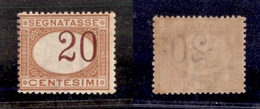 10660 REGNO - SERVIZI - 1890/1894 - 20 Cent Segnatasse (22c) Con Cifra Fortemente Spostata - Nuovo Con Gomma (80) - Autres & Non Classés