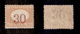 10661 REGNO - SERVIZI - 1890 - 30 Cent (23v - Segnatasse) Con Cifre Spostate - Nuovo Con Piena Gomma (220) - Autres & Non Classés