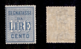10666 REGNO - SERVIZI - 1903 - 100 Lire Segnatasse (32) - Gomma Integra (250) - Autres & Non Classés