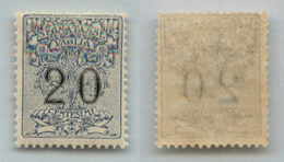 10668 REGNO - SERVIZI - 1924 - 20 Cent Azzurro (1 - Segnatasse Vaglia) - Gomma Integra - Molto Bello (150) - Autres & Non Classés