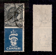 10678 REGNO - PUBBLICITARI - 1924/1925 - 15 Cent Bitter Campari (1) Usato (40) - Autres & Non Classés