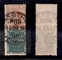 10686 REGNO - PUBBLICITARI - 1924/1925 - 30 Cent Columbia (9) - Usato (60) - Autres & Non Classés