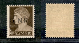 10757 REPUBBLICA SOCIALE - 1943 - GNR Brescia - 10 Cent (471/Il) - R Accostata (150) - Altri & Non Classificati