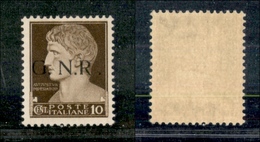 10757 REPUBBLICA SOCIALE - 1943 - GNR Brescia - 10 Cent (471/Il) - R Accostata (150) - Autres & Non Classés