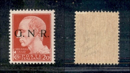 10767 REPUBBLICA SOCIALE - 1943 - GNR Brescia - 20 Cent (473/Io) - N Senza Punto - Gomma Integra (300) - Sonstige & Ohne Zuordnung