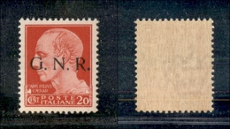 10768 REPUBBLICA SOCIALE - 1943 - GNR Brescia - 20 Cent (473/Ipc) - R Punto Grosso - Gomma Integra (80) - Sonstige & Ohne Zuordnung