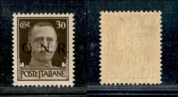 10776 REPUBBLICA SOCIALE - 1943 - GNR Brescia - 30 Cent (475/I) - Gomma Integra (60) - Other & Unclassified