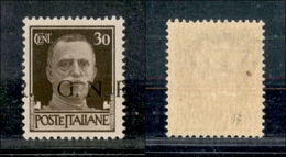 10778 REPUBBLICA SOCIALE - 1943 - GNR Brescia - 30 Cent (475/Ihcb) - R A Cavallo (150) - Sonstige & Ohne Zuordnung