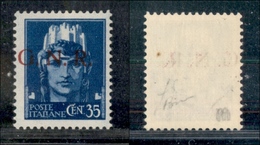 10782 REPUBBLICA SOCIALE - 1943 - GNR Brescia - 35 Cent (476/Ifd) - Non Catalogato - Soprastampa A Sinistra - Gomma Inte - Altri & Non Classificati