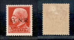 10790 REPUBBLICA SOCIALE - 1943 - GNR Brescia - 75 Cent (478/Il) - R Accostato (2.000) - Sonstige & Ohne Zuordnung