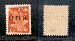 10812 REPUBBLICA SOCIALE - 1944 - GNR Verona - 80 Cent Posta Aerea (120) - Gomma Integra - Ottimamente Centrato - Oliva  - Autres & Non Classés