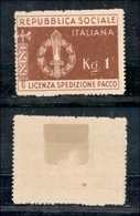 10846 REPUBBLICA SOCIALE - 1944 - 1Kg Franchigia Militare (1) Nuovo Senza Gomma (50) - Autres & Non Classés