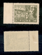 10997 OCCUPAZIONI - FIUME - 1919 - 10 Corone Veduta (A48) - Carta A - Bordo Di Foglio - Gomma Integra (200) - Autres & Non Classés