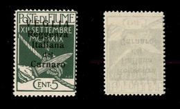 11020 OCCUPAZIONI - VEGLIA - 1920 - 5 Cent Verde (5) - Gomma Integra (115) - Autres & Non Classés