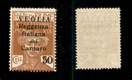 11027 OCCUPAZIONI - VEGLIA - 1920 - Cent 50 Su 20 Ocra (9) - Gomma Integra (300) - Autres & Non Classés