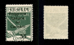 11029 OCCUPAZIONI - VEGLIA - 1920 - 55 Cent Su 5 Verde (10) - Gomma Integra (300) - Autres & Non Classés