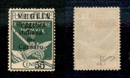 11031 OCCUPAZIONI - VEGLIA - 1920 - 55 Cent Su 5 Cent Fiume (10) - Nuovo Con Gomma (120) - Autres & Non Classés