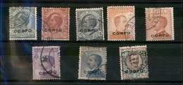 11036 OCCUPAZIONI - CORFU' - 1923 - Soprastampati (1/8) - Serie Completa Di 8 Valori - Usati (150) - Autres & Non Classés