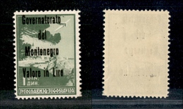 11135 OCCUPAZIONI - MONTENEGRO - 1942 - 1 Din (11 Aerea) - Soprastampa In Alto - Gomma Integra - Autres & Non Classés