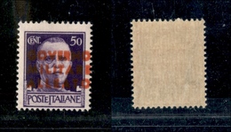 11158 OCC.ANGLO AMERICANA - NAPOLI GMA - 1943 - 50 Cent (12b) - Doppia Soprastampa - Nuovo Con Gomma (300) - Altri & Non Classificati